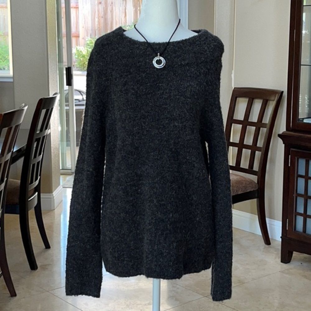 Moth Charcoal Crew Neck Sweater